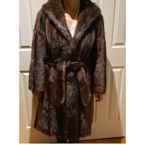 Harry's Furs Toronto - Real Fur Coat Beautiful Condition Size M - Picture 11 of 12